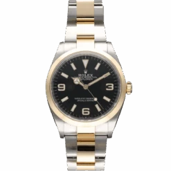 Montre Rolex "Explorer" En Or Jaune Et Acier