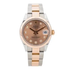 Montre ROLEX "Lady-Datejust" Enor Rose, Acier, Diamants