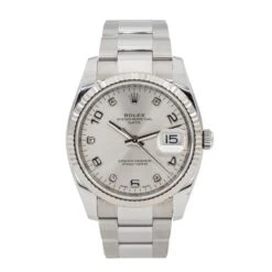Montre ROLEX "Oyster Perpetual Date" En Acier Diamant