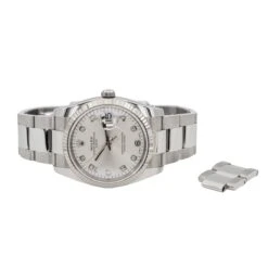 Montre ROLEX "Oyster Perpetual Date" En Acier Diamant -Castafiore Boutique montre rolex oyster perpetual date en acier diamant 861227