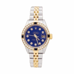 Miller Montre ROLEX "Oyster Perpetual DateJust" En Or Jaune, Acier, Saphirs Et Diamants