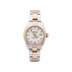 Miller Montre ROLEX, "Oyster Perpetual Datejust" En Or Rose, Acier Et Diamant