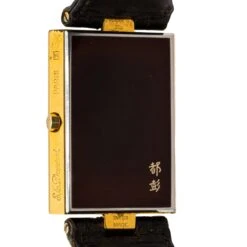 Montre S.T. DUPONT En Plaqué Or Et Cuir -Castafiore Boutique montre saint dupont en plaque or 454099