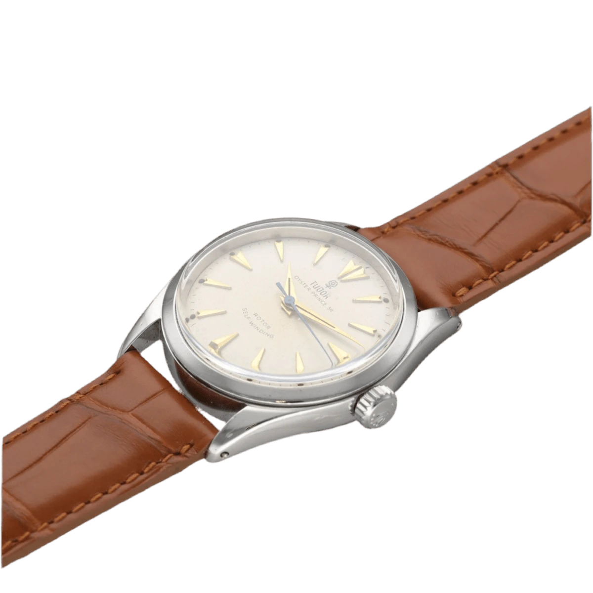 Montre TUDOR "Oyster Prince" En Acier Et Cuir 2 Montre TUDOR "Oyster Prince" En Acier Et Cuir – Image 2