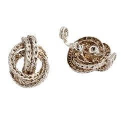 Boucles D'oreilles Clip HERMÈS "Vendôme" En Argent -Castafiore Boutique paire de boucle doreille en n a regent collection vendome de la maison hermes 706169