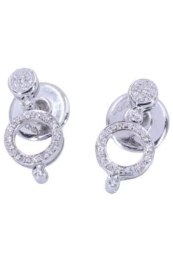 Paire De Boucles D'oreilles ANTONINI En Or Blanc Et Diamants -Castafiore Boutique paire de boucles doreilles antonini en or blanc et diamants 408702