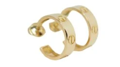 Paire De Boucles D'oreilles CARTIER Love En Or Jaune -Castafiore Boutique paire de boucles doreilles cartier love en or jaune 140420