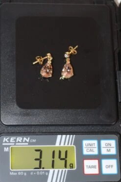 Paire De Boucles D'Oreilles Morganites Et Diamants -Castafiore Boutique paire de boucles doreilles morganites et diamants 699563