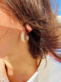 Paire De Boucles D'oreilles Sur Or Jaune En Diamants 13 Paire De Boucles D'oreilles Sur Or Jaune En Diamants -Castafiore Boutique paire de boucles doreilles sur or jaune en diamants 862813