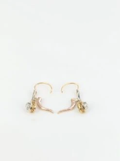 Paire De Dormeuses Anciennes En Or Et Diamants Taille Ancienne -Castafiore Boutique paire de dormeuses anciennes en or et diamants taille ancienne 860814