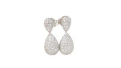 Pendants D'oreilles De Luxe En Or Blanc Et Diamants