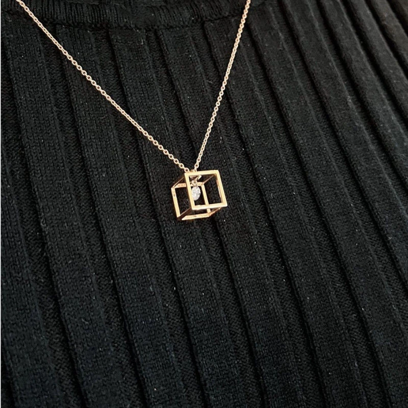 Pendentif Barro Or Rose Diamant 2 Pendentif Barro Or Rose Diamant – Image 2