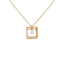Pendentif Barro Or Rose Diamant