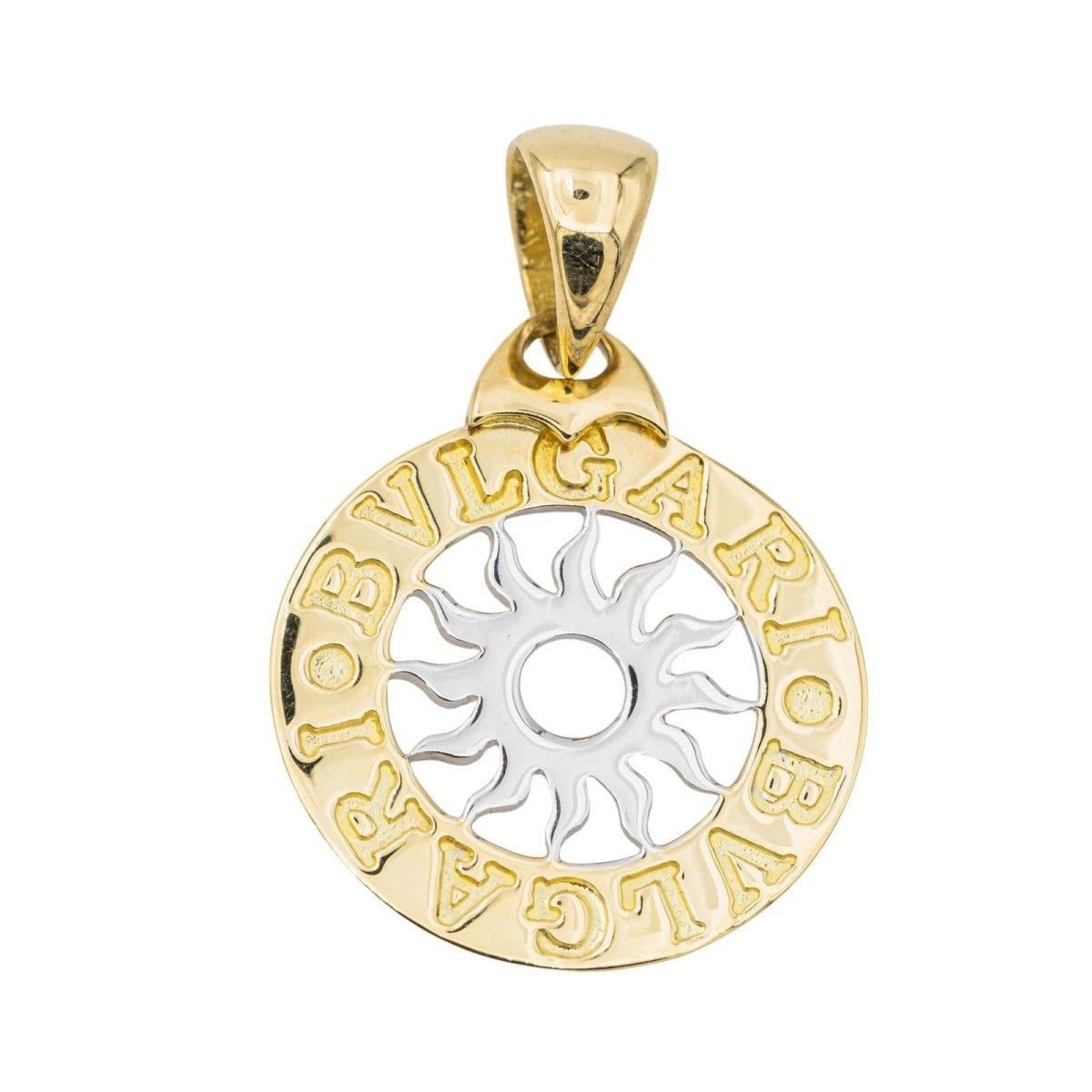 Pendentif BULGARI "Tondo" En Or Jaune Et Blanc 1 Pendentif BULGARI "Tondo" En Or Jaune Et Blanc