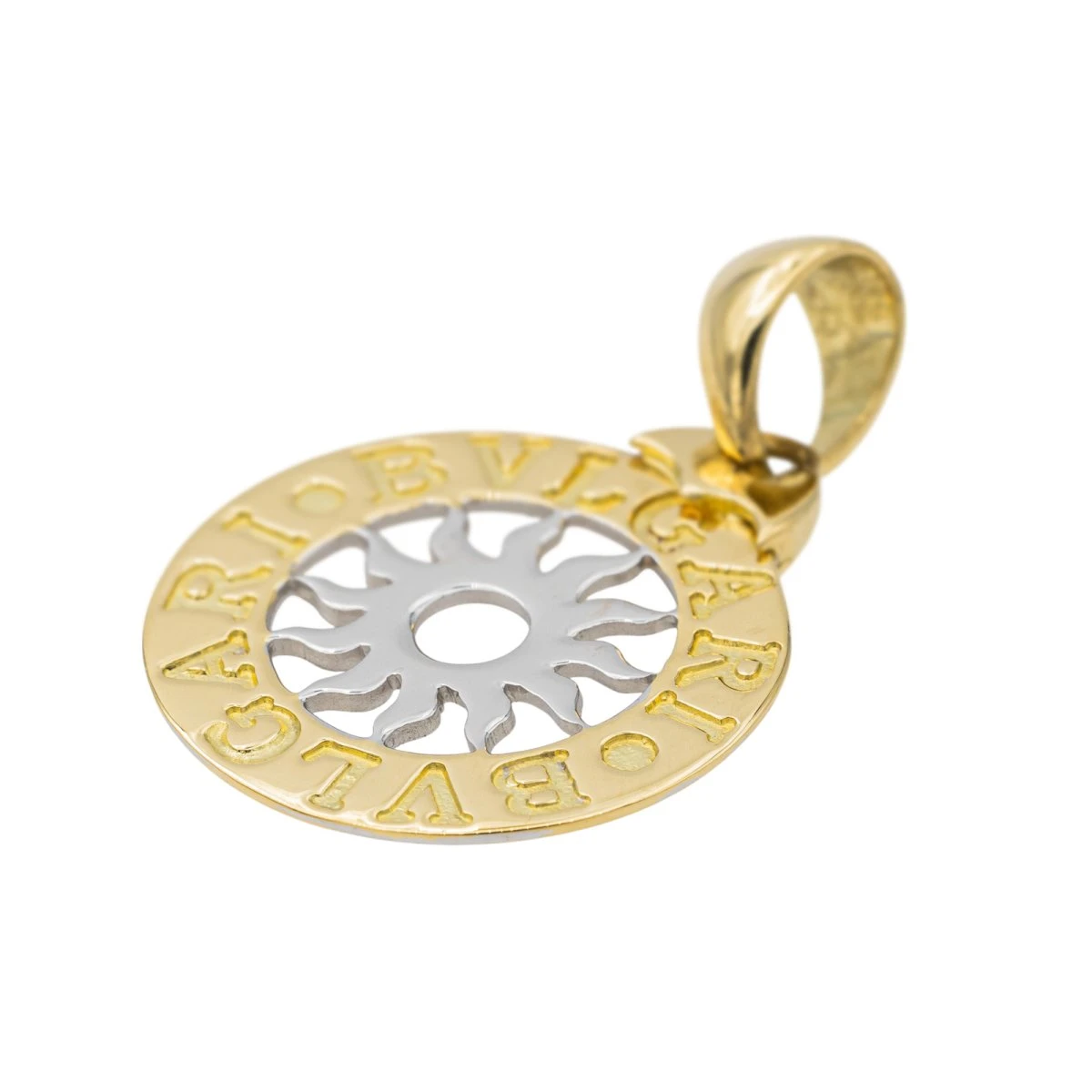 Pendentif BULGARI "Tondo" En Or Jaune Et Blanc 2 Pendentif BULGARI "Tondo" En Or Jaune Et Blanc – Image 2