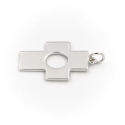 Pendentif Croix En Or Blanc -Castafiore Boutique pendentif croix en or blanc 840474