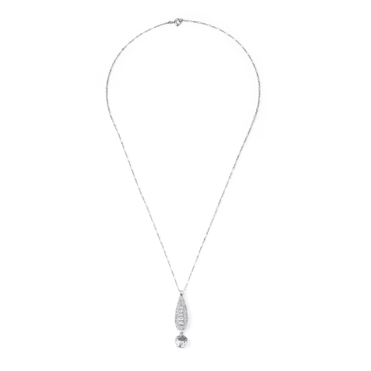 Pendentif En Platine Art Déco 2 Pendentif En Platine Art Déco – Image 2