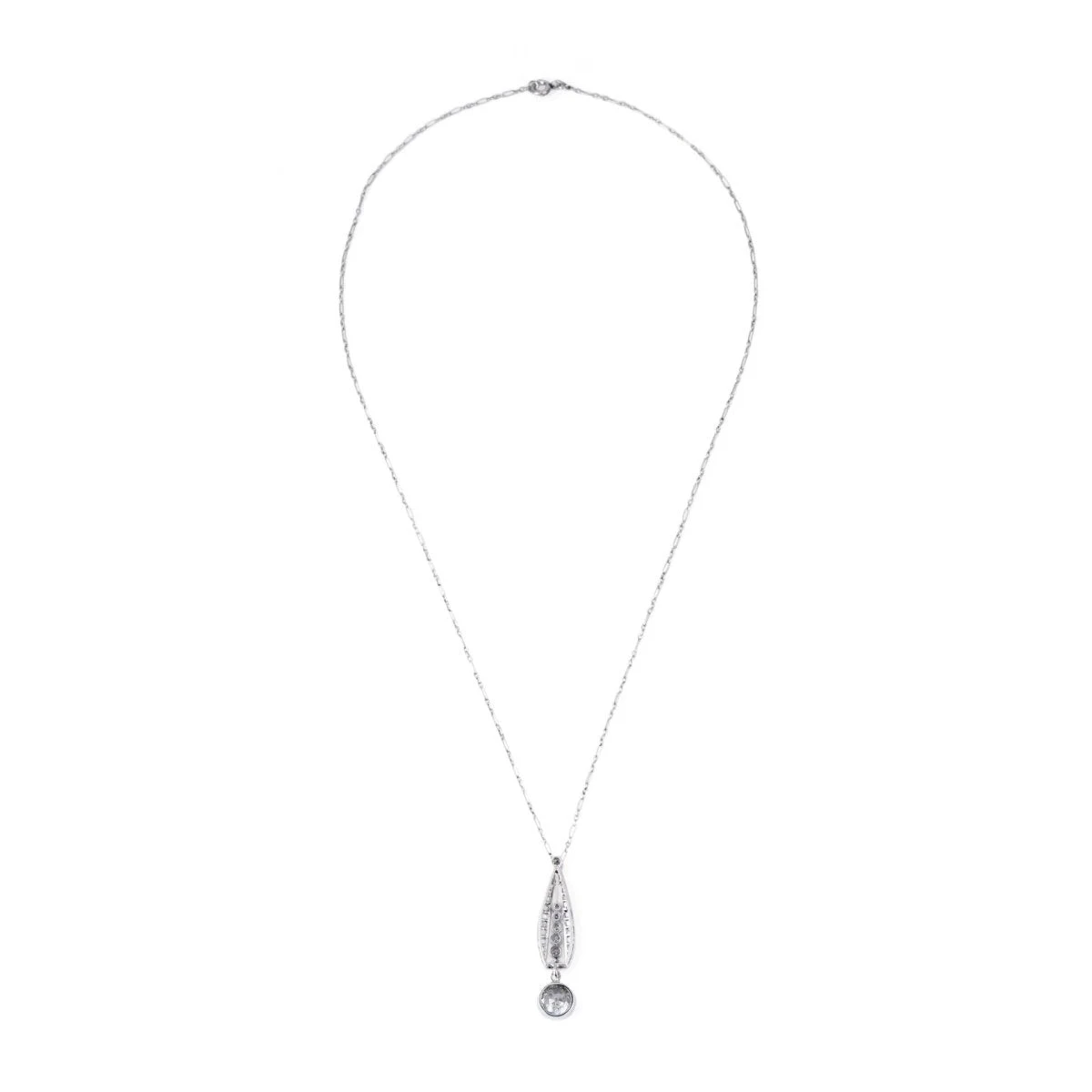 Pendentif En Platine Art Déco 3 Pendentif En Platine Art Déco – Image 3