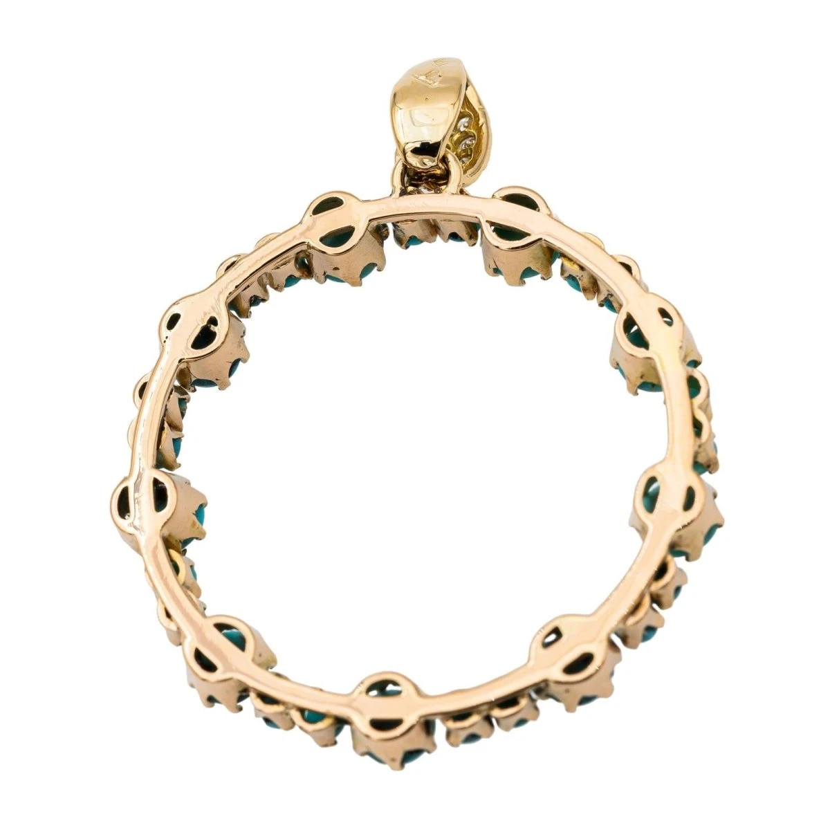 Pendentif Or Jaune Turquoise 2 Pendentif Or Jaune Turquoise – Image 2