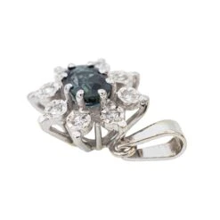 Pendentif Pompadour Or Blanc Saphir -Castafiore Boutique pendentif pompadour or blanc saphir 714504