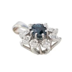 Pendentif Pompadour Or Blanc Saphir -Castafiore Boutique pendentif pompadour or blanc saphir 737411