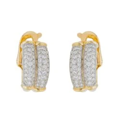 Piaget Boucles D'oreilles CréolesOr Jaune Diamant