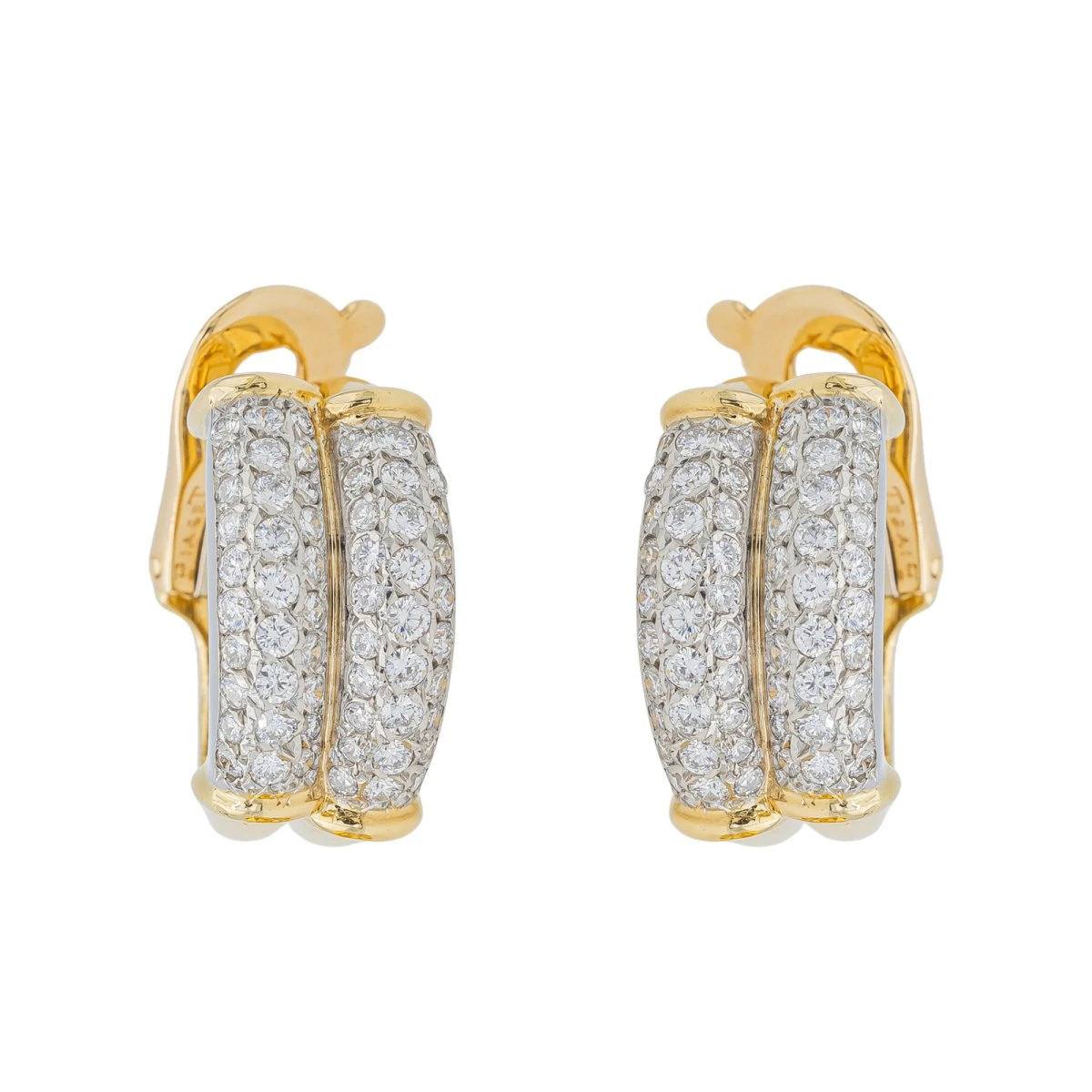Piaget Boucles D'oreilles CréolesOr Jaune Diamant 1 Piaget Boucles D'oreilles CréolesOr Jaune Diamant