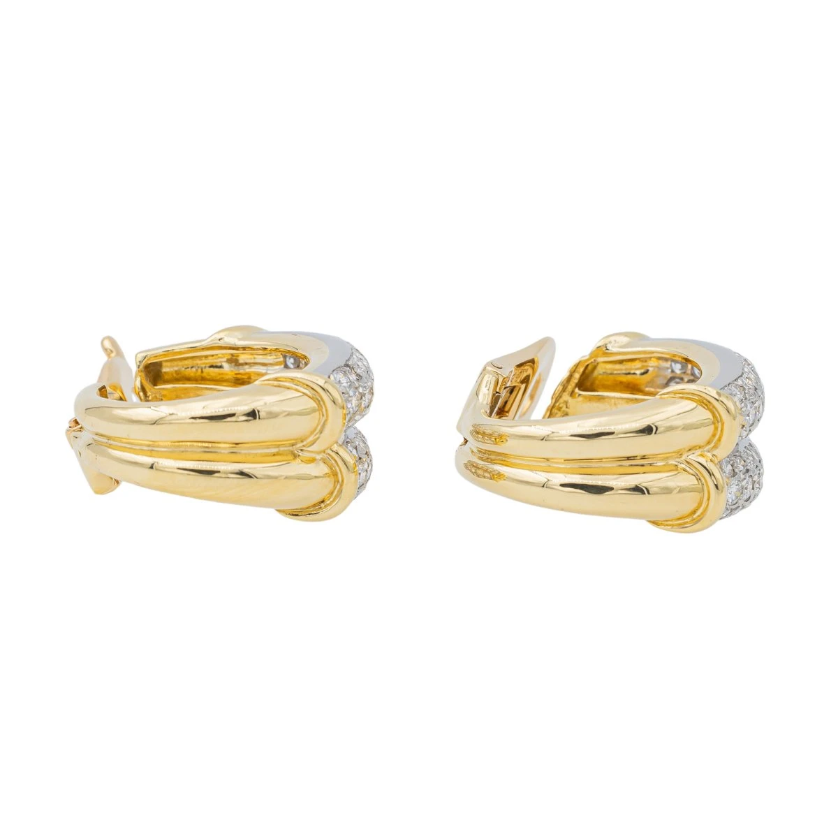 Piaget Boucles D'oreilles CréolesOr Jaune Diamant 7 Piaget Boucles D'oreilles CréolesOr Jaune Diamant – Image 7
