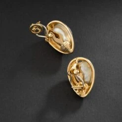 REPOSSI Boucles D'oreilles Gouttes En Or Jaune 18K Ornée De Perles Baroque. -Castafiore Boutique repossi boucles doreilles gouttes en or jaune 18k ornee de perles baroque 979512