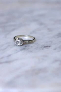 Solitaire Art Déco Diamant 0.50 Ct -Castafiore Boutique solitaire art deco diamant 050 ct 451967