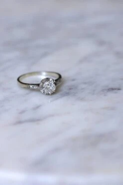 Solitaire Art Déco Diamant 0.50 Ct -Castafiore Boutique solitaire art deco diamant 050 ct 547623