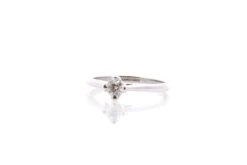 Solitaire Diamant En Or Blanc 18k