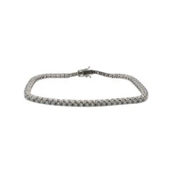 Bracelet Ligne Tennis En Or Blanc Et Diamants